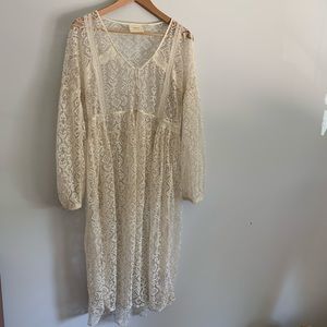 Anthropologie Maeve Sheer Lace Dress